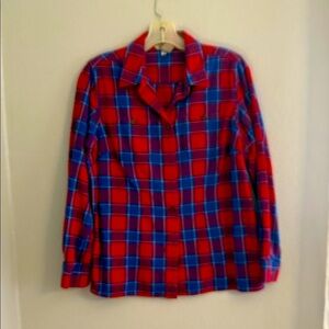 Duluth Trading Co Red and Blue Plaid Shirt size S